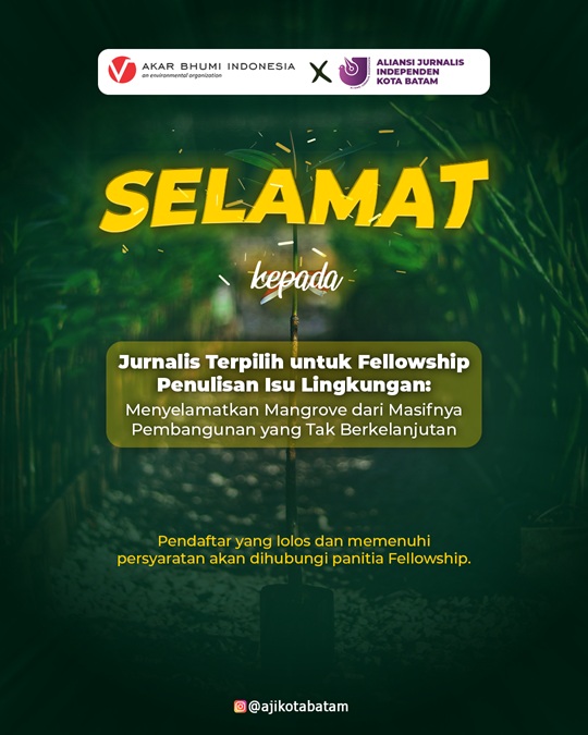 015B - PENGUMUMAN PEMENANG FELLOWSHIP HARI MANGROVE SEDUNIA TAHUN 2025 - AKAR BHUMI X AJI BATAM