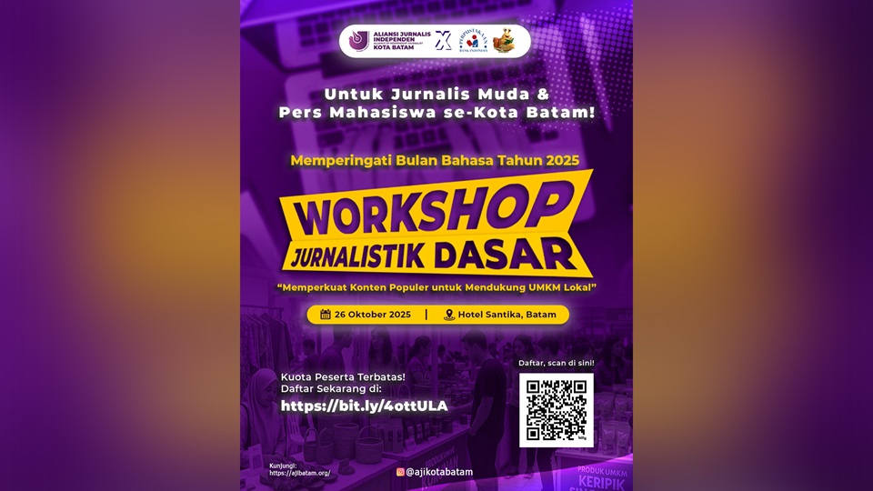 AJI Batam dan Perpustakaan BI Kepri Gelar Workshop dan Kompetisi Menulis